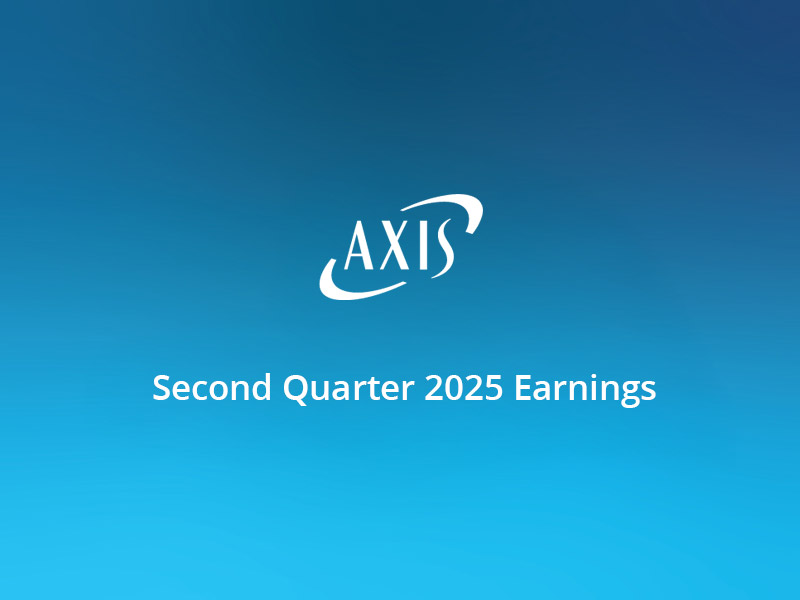 Image for AXIS announces Q2 earnings